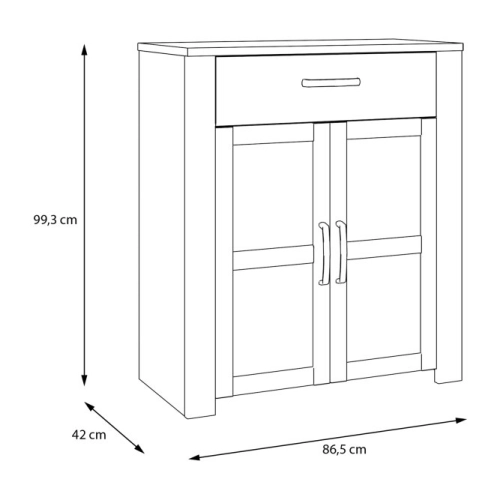 Szafka na buty Dąb Riviera / Modrzew jasny Sibiu